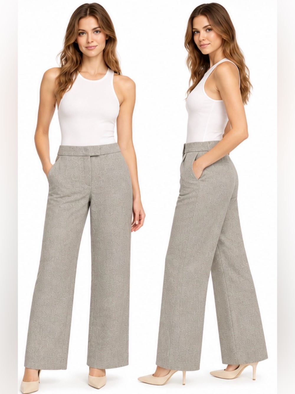 Stella McCartney 100% Lana Wool Wide-Leg Trousers – Size 28